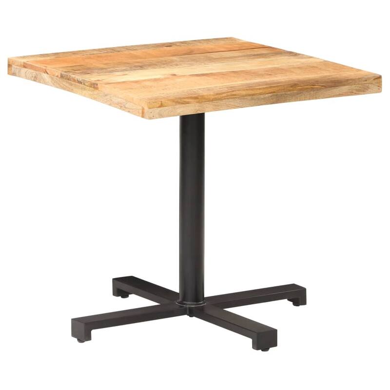 vidaXL Bistro Table Square 31.4"x31.4"x29.5" Rough Mango Wood