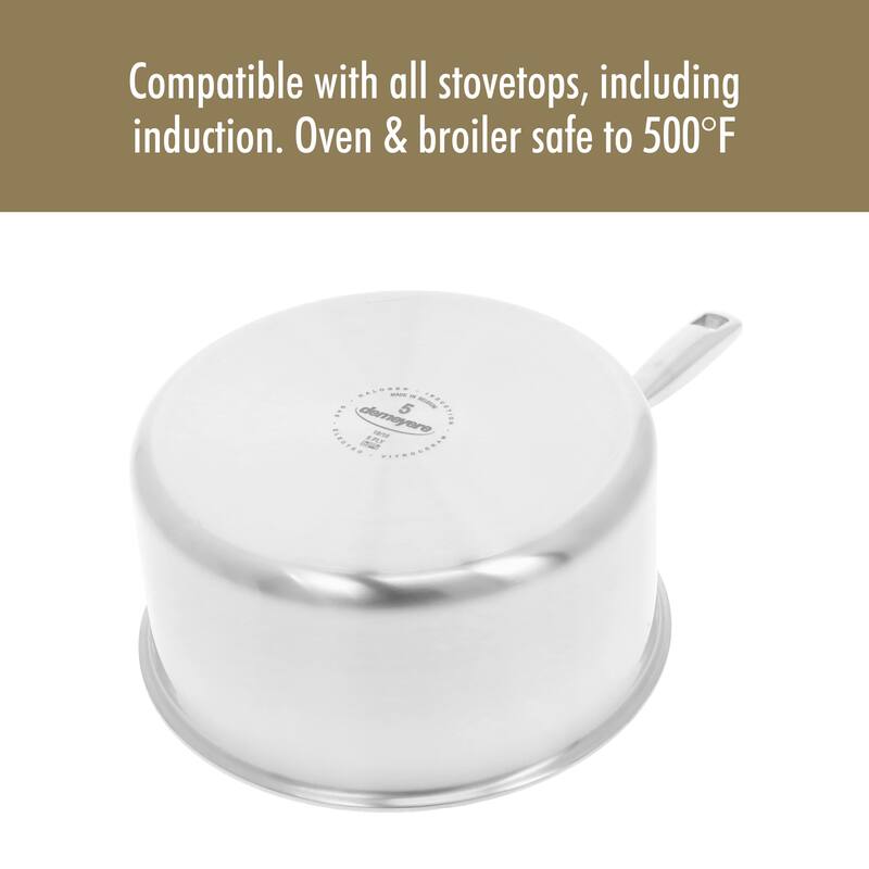 DEMEYERE Essential 5-ply Stainless Steel Saucepan with Lid