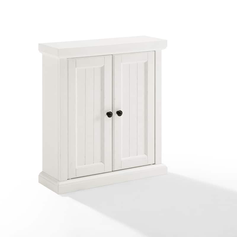 Crosley Seaside Wall Cabinet Distressed White
