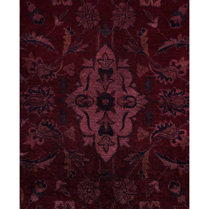 Overdyed One-of-a-Kind Hand-Knotted Area Rug - Pink - 12' 4" x 17' 0"
