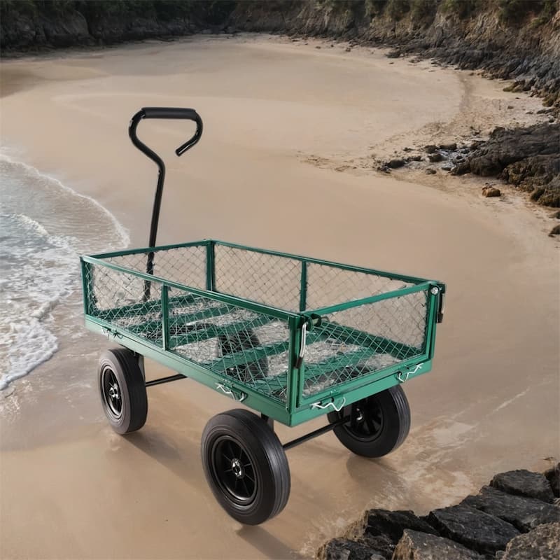 Solid Wheels Tools Cart Wagon Cart Garden Cart
