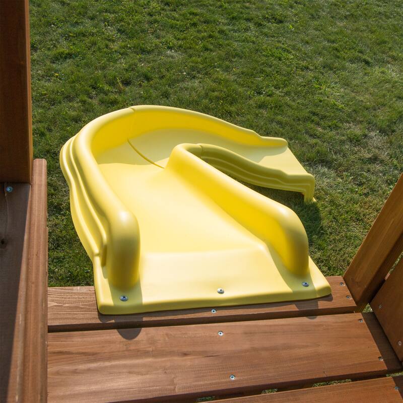 Swing-N-Slide Castlebrook Wood Outdoor Swing Set with Two Slides