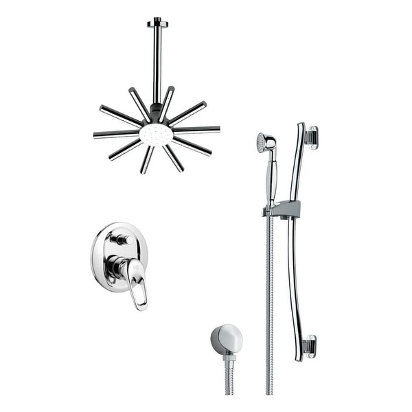 Nameeks SFR7088 Remer 2.5 GPM Multi Function Rain Shower with Handshower, Slide Bar and Rough In - Chrome