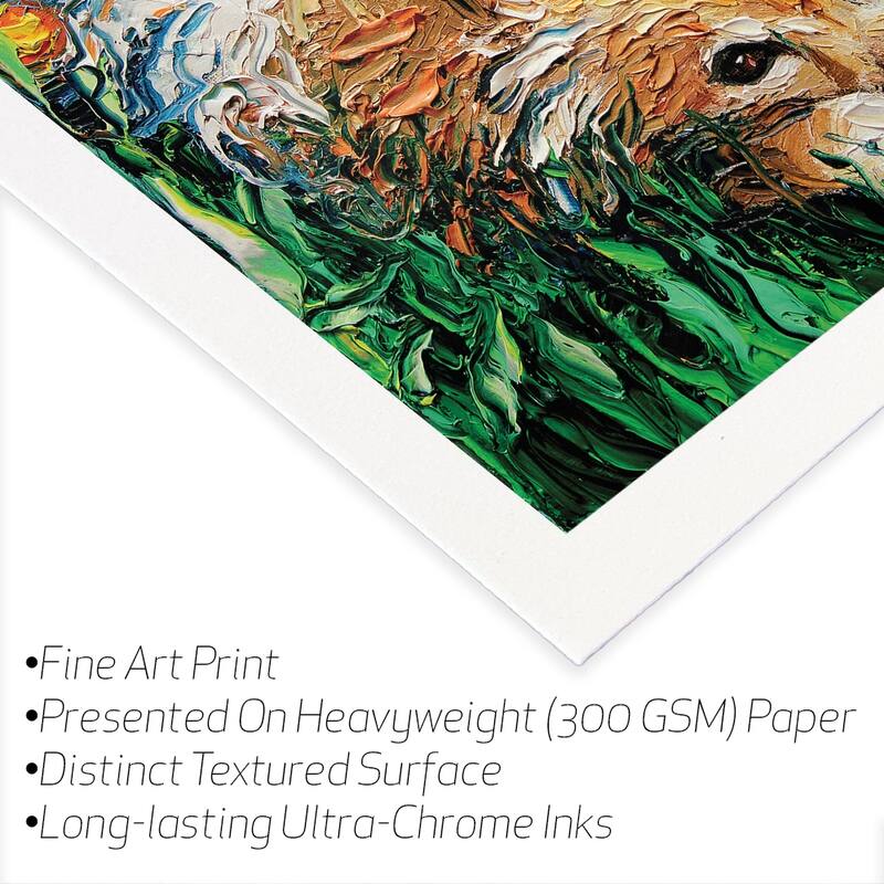 Pomeranian Night Fine Art Paper Print by Aja Trier - Multi - 24x24