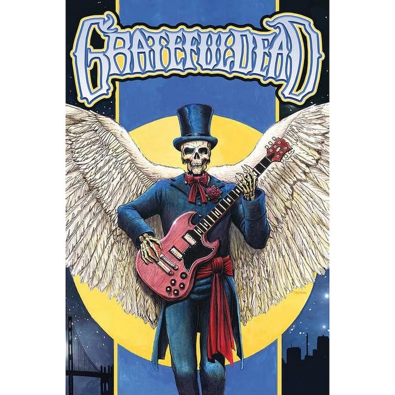Grateful Dead Skull & Wings Art Poster - 24 x 36 Inch