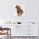 preview thumbnail 7 of 5, Wynwood Studio Canvas Animals Horseback Riding Brown and Cream White Farmhouse Wall Art Canvas Print
