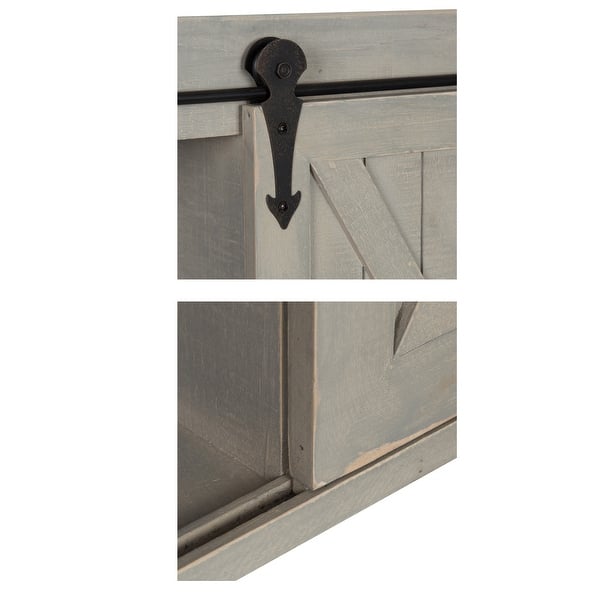 Shop Kate And Laurel Cates Wood Wall Storage Cabinet With Sliding