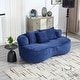 preview thumbnail 1 of 93, Lazy Bean Bag Sofa - High Back Lounger Chair for Adults & Kids, Soft Indoor for Relaxing Blue