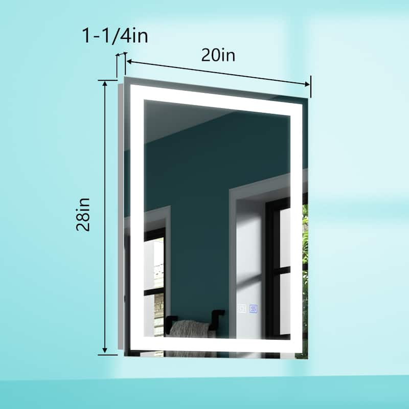 ExBrite Anti-fog LED Frameless Bathroom Mirror