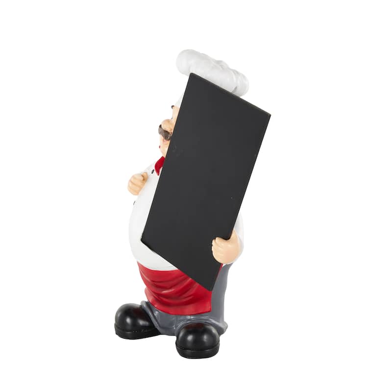 White Polystone Kitchen Decorative Figurine Chef Decorative Sculpture