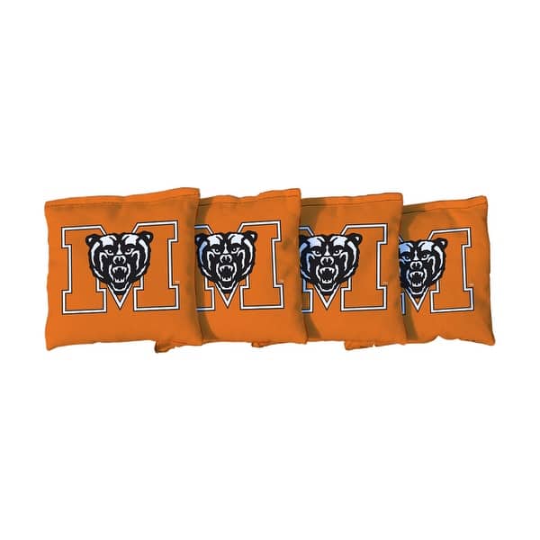 slide 2 of 3, Mercer University Bears Orange Cornhole Bags All-Weather Resin Filled