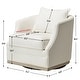 preview thumbnail 7 of 10, KINWELL 31" Wide Linen Fabric Upholstered Swivel Barrel Accent Chair
