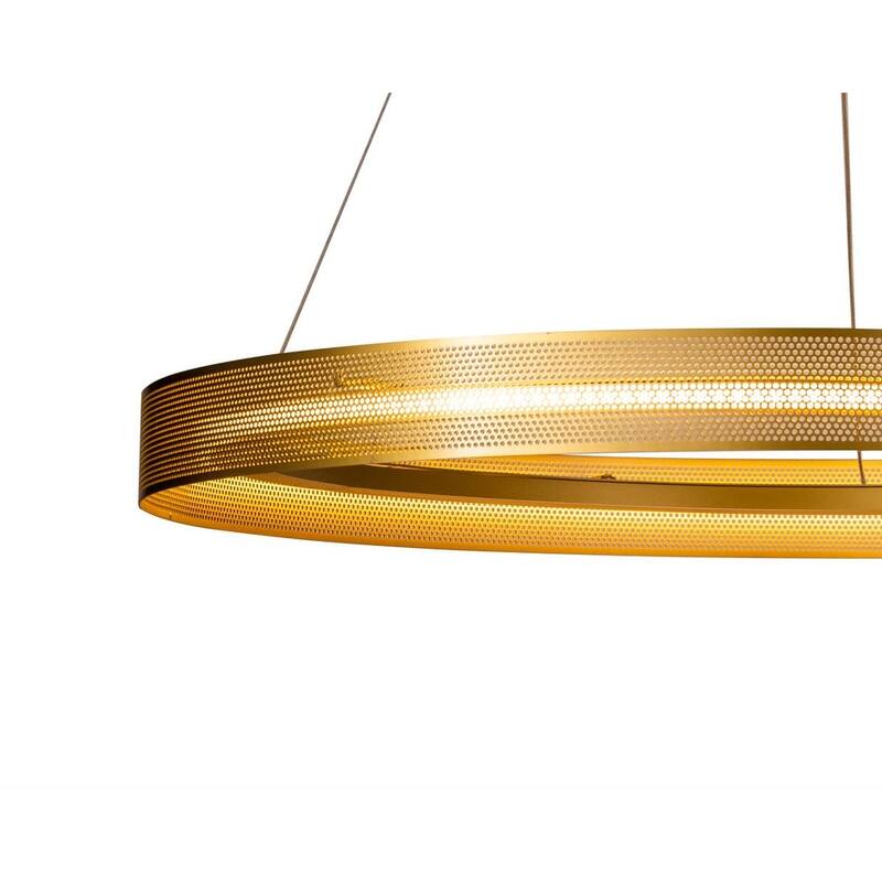 CraftHome Modern And Contemporary 25'' Single Light Antique Gold Wagon Wheel LED Chandelier - W 29"