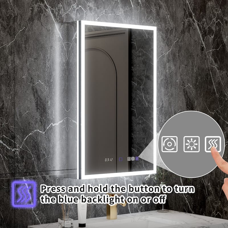 Modland 20x32" LED Recessed or Surface Medicine Cabinet with Mirror