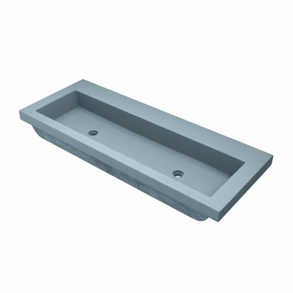 Trough 48-inch NativeStone Drop-in Double Bathroom Sink - 48" x 19" x 5"