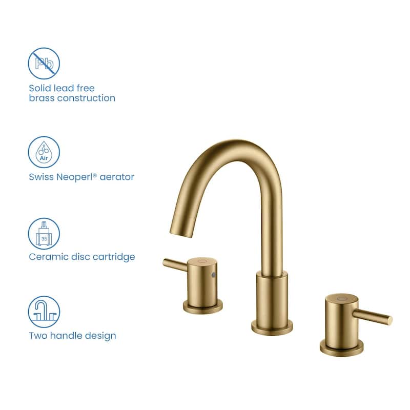 Circular 8-inch Widespread Basin Faucet