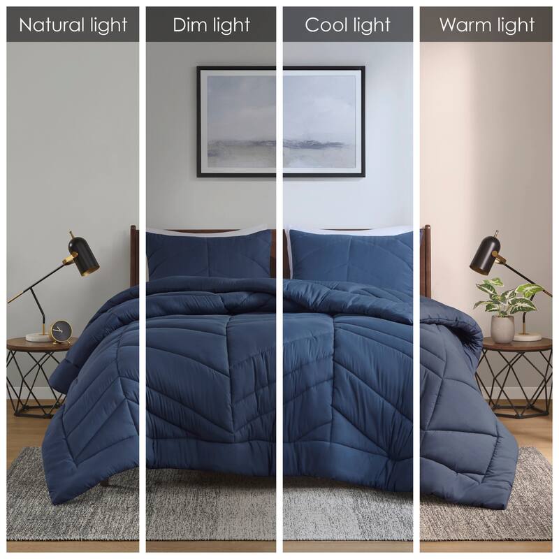 Intelligent Design Alden Quilted Chevron Comforter Set