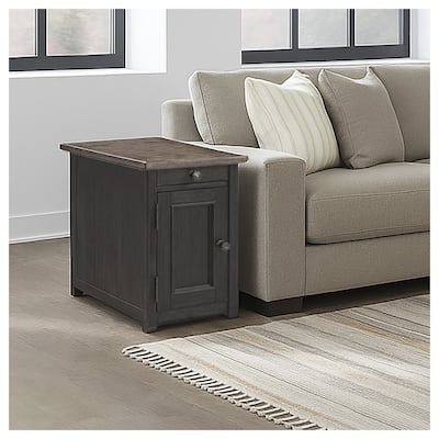 Signature Design by Ashley Tyler Creek Grayish Brown/Black Chairside End Table