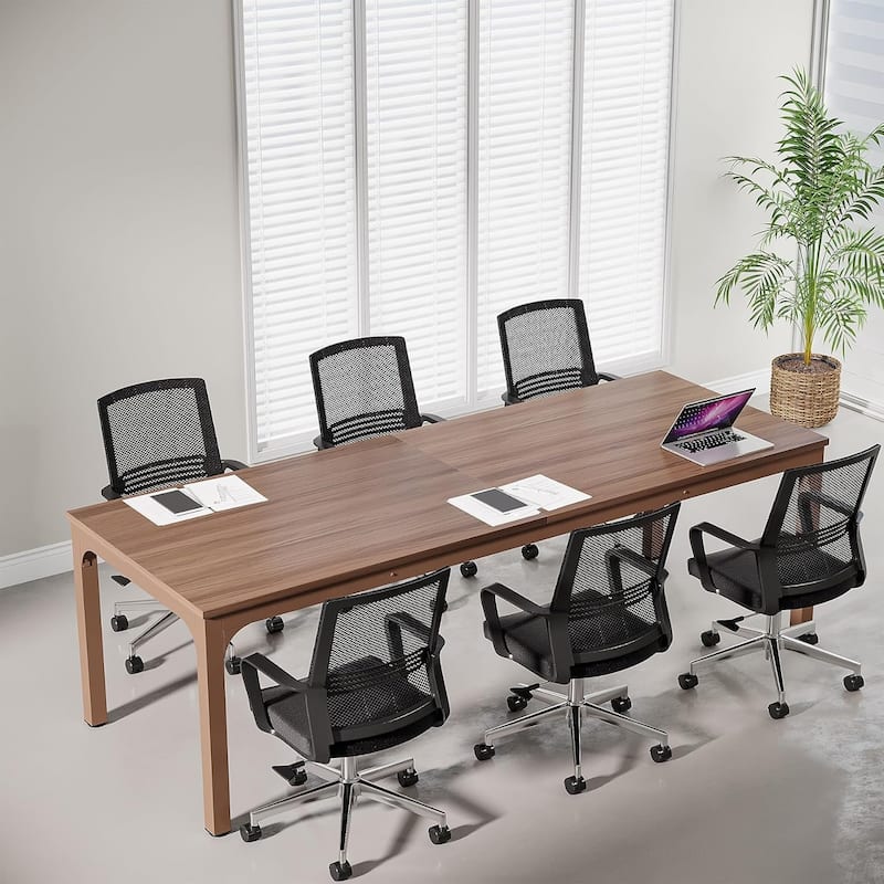 78.74" Large Rectangle Conference Table, Office Meeting/Seminar/Business Table Desk for Office Boardroom & Meeting Room