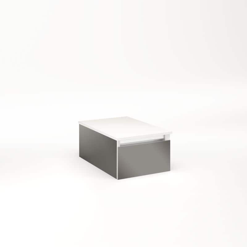 Robern Cartesian 12" Aluminum and Glass Modular Vanity Cabinet - Less