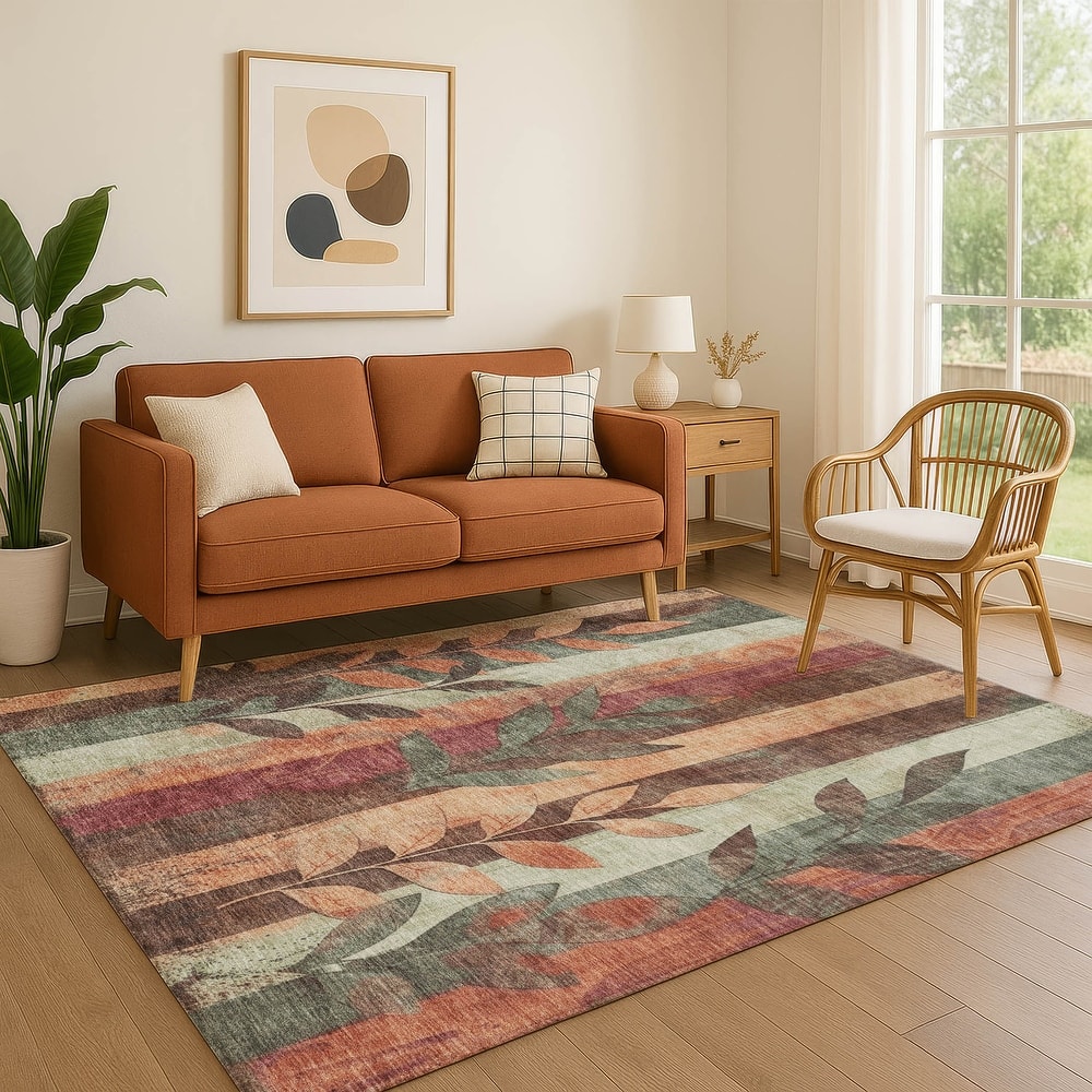 Premium Washable Super Soft Modern Floral Mayfield Rug