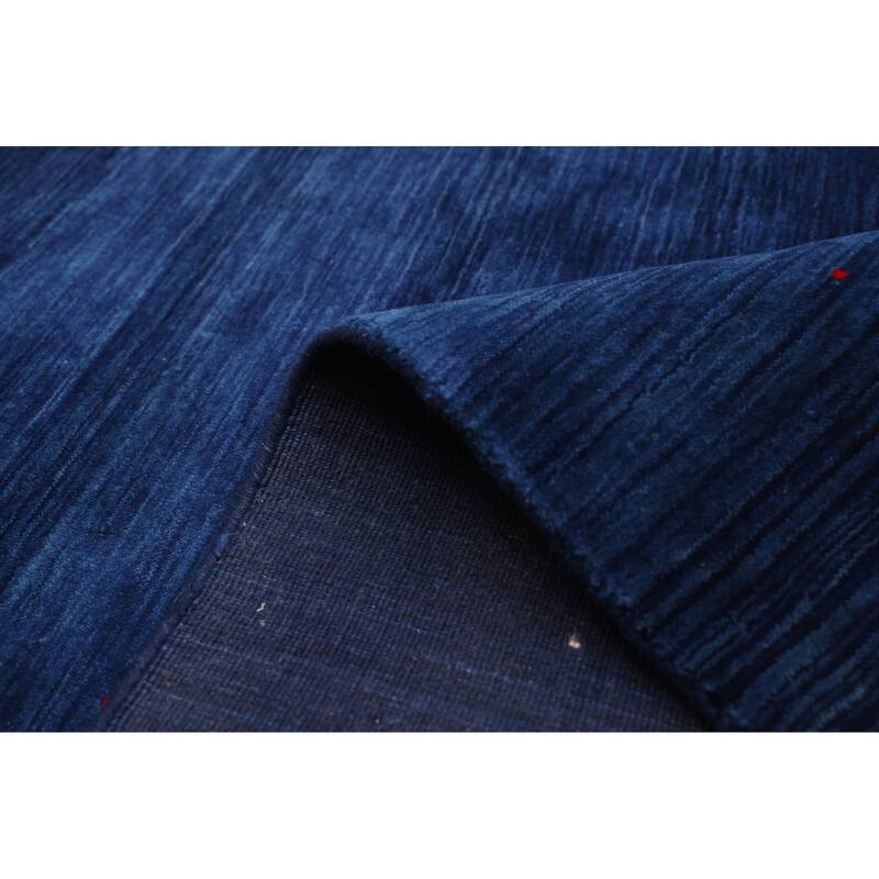 ECARPETGALLERY Hand Loomed Kashkuli Gabbeh Navy Wool Rug - 5'1 x 7'3