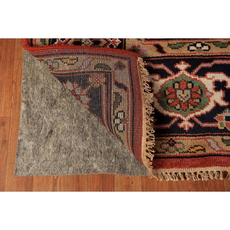 Orange Heriz Serapi Indian Area Rug Handmade Wool Carpet - 8'11"x 11'10"