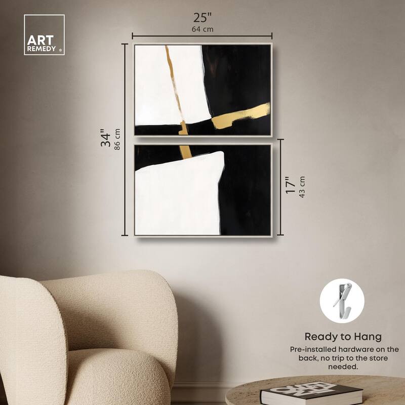 Urban Grid II Canvas Set of 2 by Art Remedy