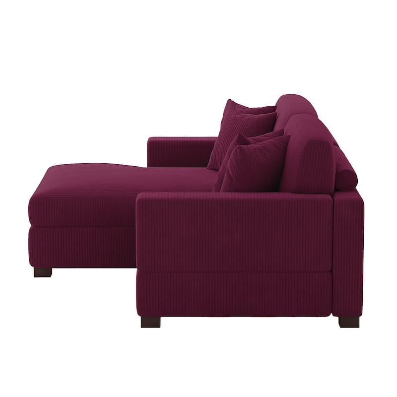 Oversized L-shaped Modular Sectional Sofa with Chaise Lounge