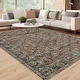 preview thumbnail 25 of 28, Vintage Floral Print Rug Carpet Washable Distressed Area Rugs for Living Room Bedroom 4'x6' - Red