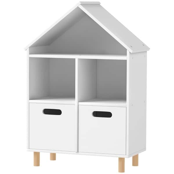 slide 2 of 7, Bookcase Cabinet Storage Cabinet Bookshelf - 25.1" L x 11.7" W x 35.2" H White