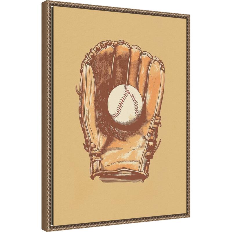 Baseball Glove by Andreas Magnusson (18 x 24 in.), Framed Canvas Wall Art Print