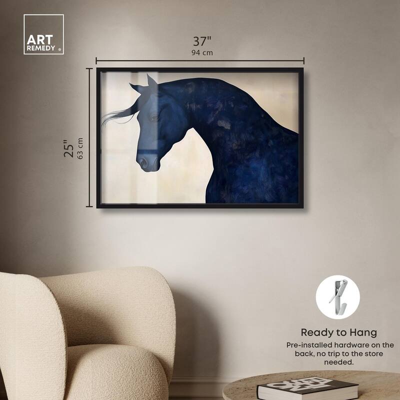 Blue Horse I Shadowbox by Art Remedy