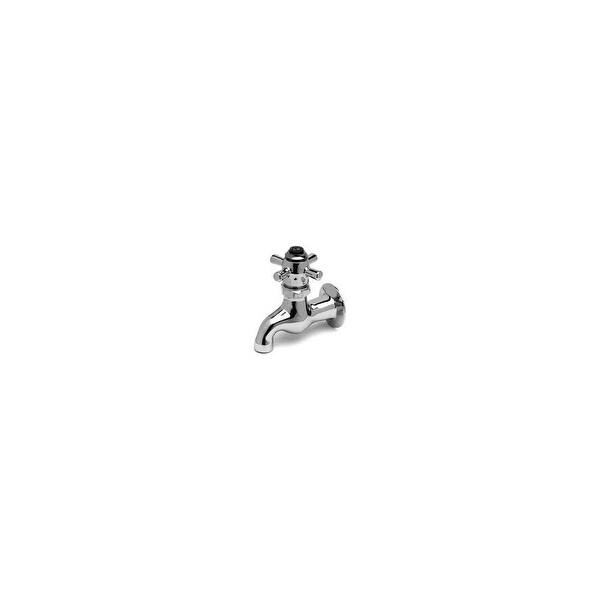 T And S Brass B 0707 Self Closing Sill Faucet With 1 2 Npt Female Inlet Cross Handle And 3 4 Garden Hose Threads Overstock