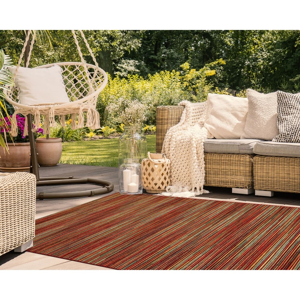Liora Manne Marina Stripes Indoor/ Outdoor Area Rug