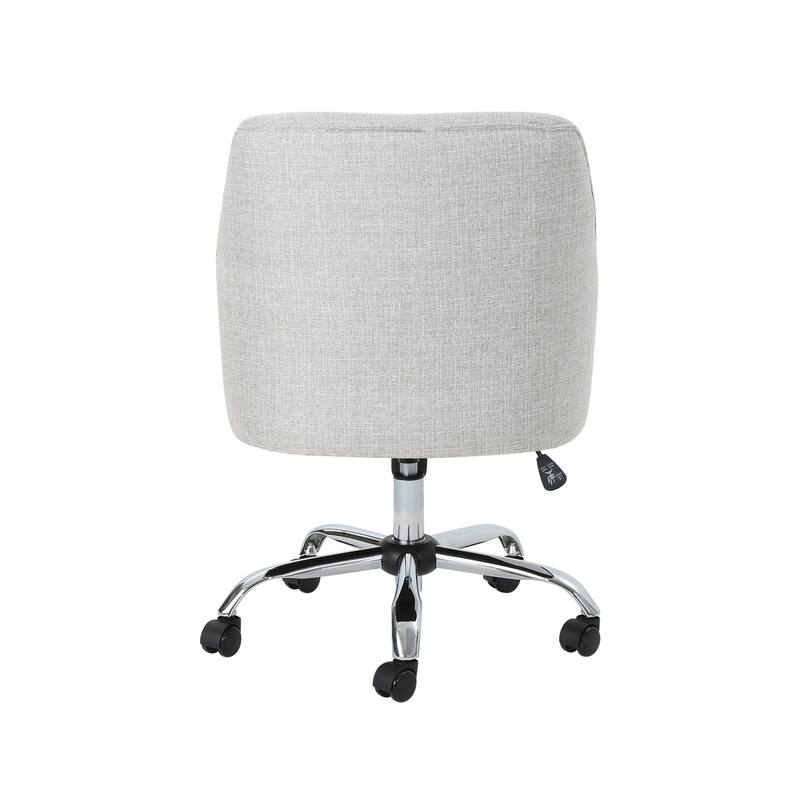 Johnson Mid Century Modern Fabric Home Office Chair with Chrome Base by Christopher Knight Home - N/A