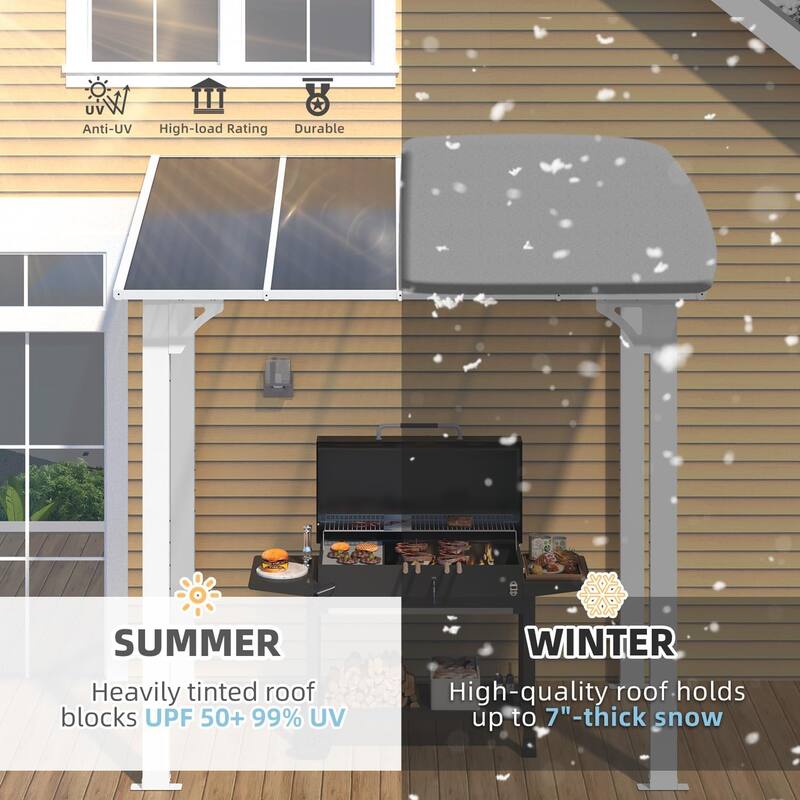 AECOJOY Wall Mounted Gazebos Pergola Gazebo Awnings for Backyard