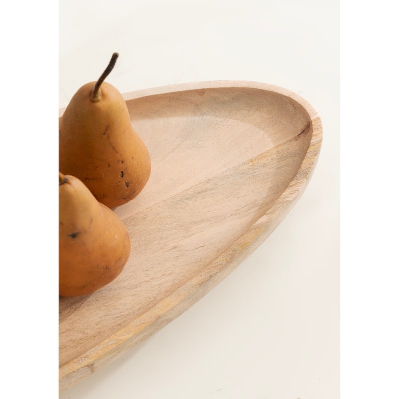 Kate and Laurel Tomaz Oval Footed Tray Wood