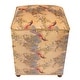 preview thumbnail 7 of 7, Chinese Nature-sceen Clem Italian Velvet Upholstered Ottoman