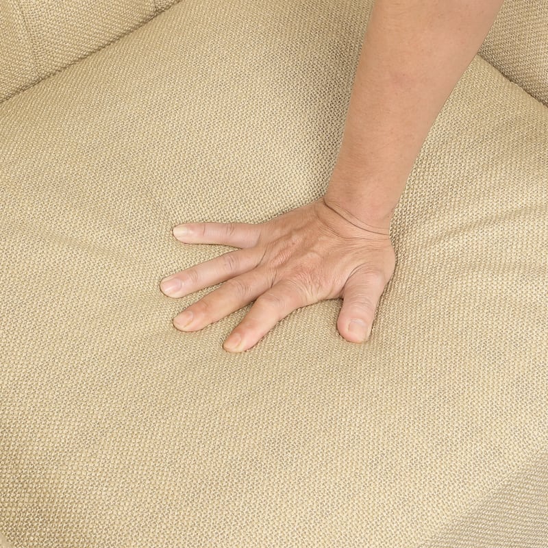 Clark 30" Modern & Contemporary Textured Fabric Button-Tufted Wing Back Accent Chair