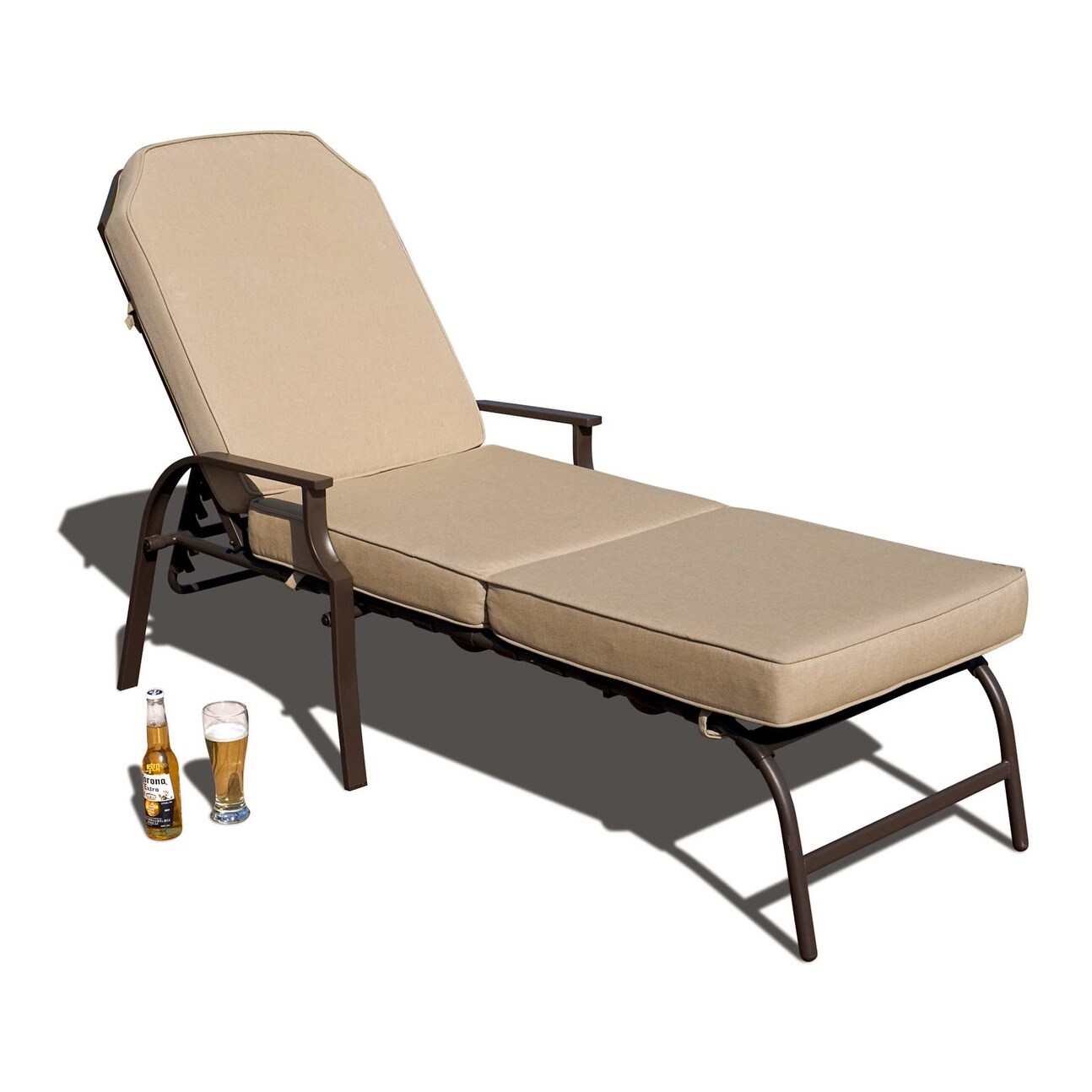 Maya Chaise Lounge Outdoor Patio Recliner Chair, Comfortable Patio