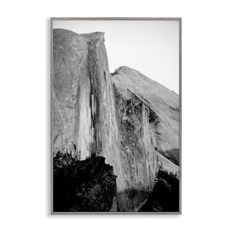 Stupell Towering Yosemite Cliff Framed Giclee Art Design By Gemma Bardot - 20 x 30 - Grey