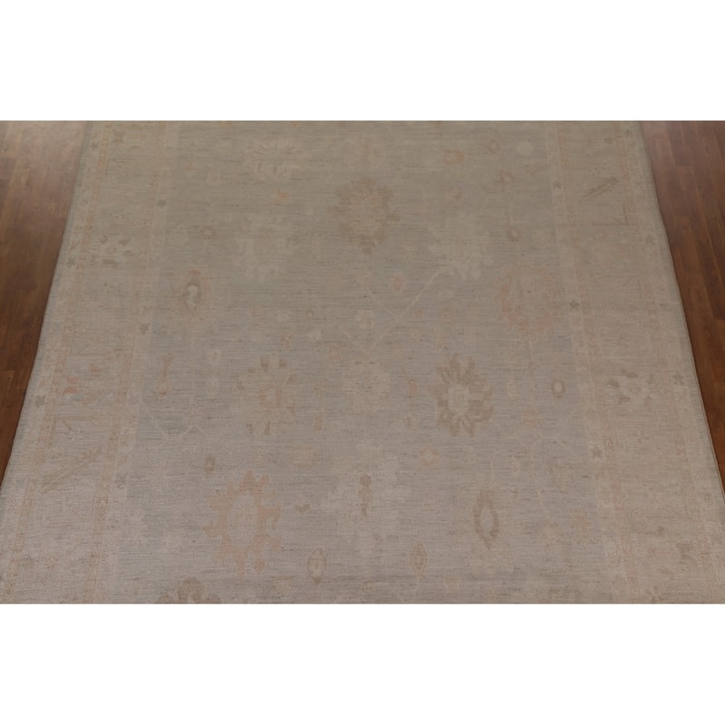 Oushak Turkish Large Area Rug Hand-knotted Wool Carpet - 9'9" x 13'8"