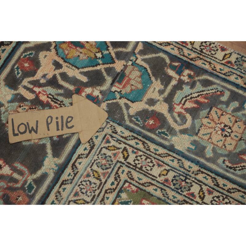 Hand Knotted Oriental 100% Wool Carpet Traditional Medallion Green Tabriz Area Rug - 9' 3'' X 6' 4''