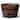Large Acacia Wood Barrel Planter Burnt Finish, 16" Height, 25" Width