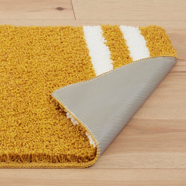 Lucky Brand Harden Striped Heathered Bath Rug with Anti-Skid