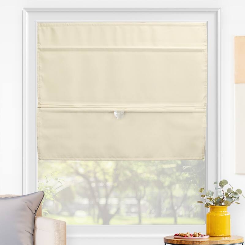CHICOLOGY Cordless Magnetic Light Filtering Roman Shades
