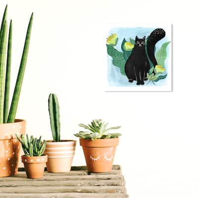 Wynwood Studio Canvas Animals Little panther in the jungle Black and Traditional Wall Art Canvas Print - Black, Green