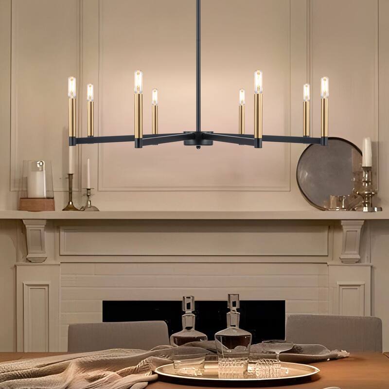 Starskys 8-Light Dimmable Mid-Century Modern Candle Chandelier
