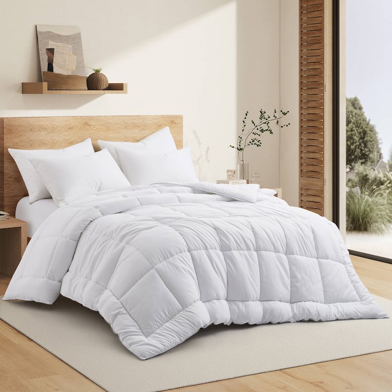 All Season Medium Weight Embossed Reversible Down Alternative Duvet Insert Comforter